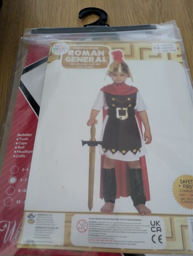 Roman soldier costume - size, 5-7