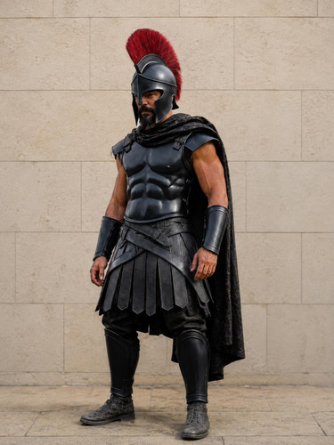 Black spartan armor costume - spartan,